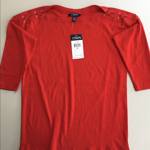 Chaps Tops - 🌺Chaps Size Small NWT Red Ladies Cotton Shirt